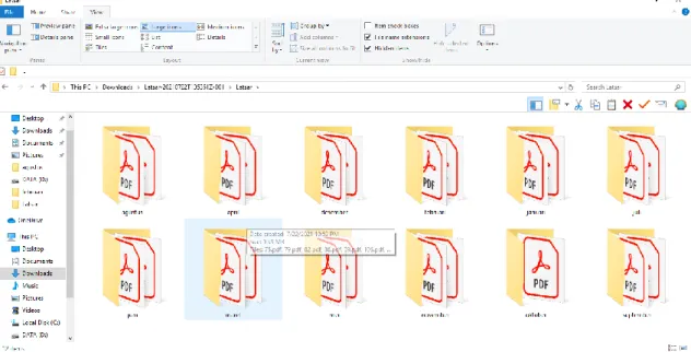 Gambar 3.? Screenshoot pengelompokkan dokumen 