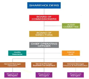 Gambar 3.1 : Struktur Organisasi pada KFC Indonesia. 