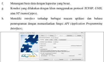 Gambar 2. 7 Tampilan Connect To MySQLyog Host  