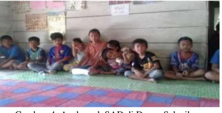 Tabel 1. Pemberian sarana dan prasarana pendidikan untuk anak-anak SAD di Dusun                 Selapik 