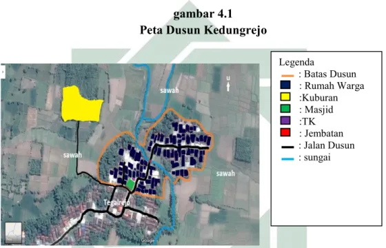 gambar 4.1  Peta Dusun Kedungrejo 