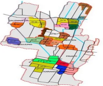 Gambar 1. Peta Pembagian Wilayah Administratif Desa Gadingharjo 