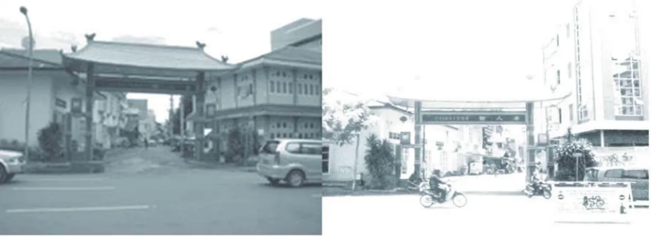 Gambar 1 Gapura “Tionghoa Town, Gerbang Persaudaraan Indonesia-Tionghoa” di Makassar