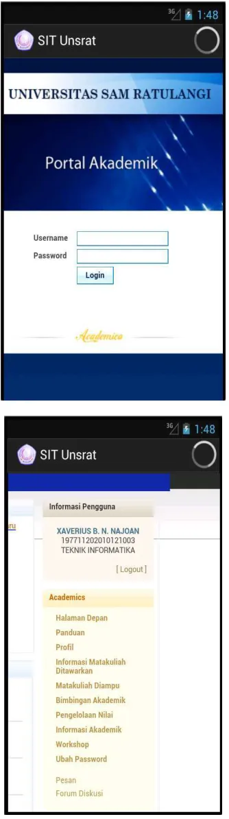 Gambar 8a. Tampilan Akses SI Perpustakaan 
