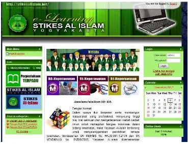 Gambar 1. Halaman Depan E-Learning Stikes Al Islam 