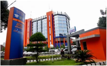 Gambar 3.1 Gedung PT. Bank SUMUT Kantor Pusat Medan  Bank Pembangunan Daerah Sumatera Utara didirikan pada tanggal  4 Nopember 1961 dengan sebutan BPSU
