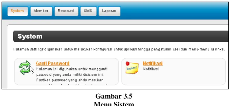 Gambar 3.6 Menu Member 