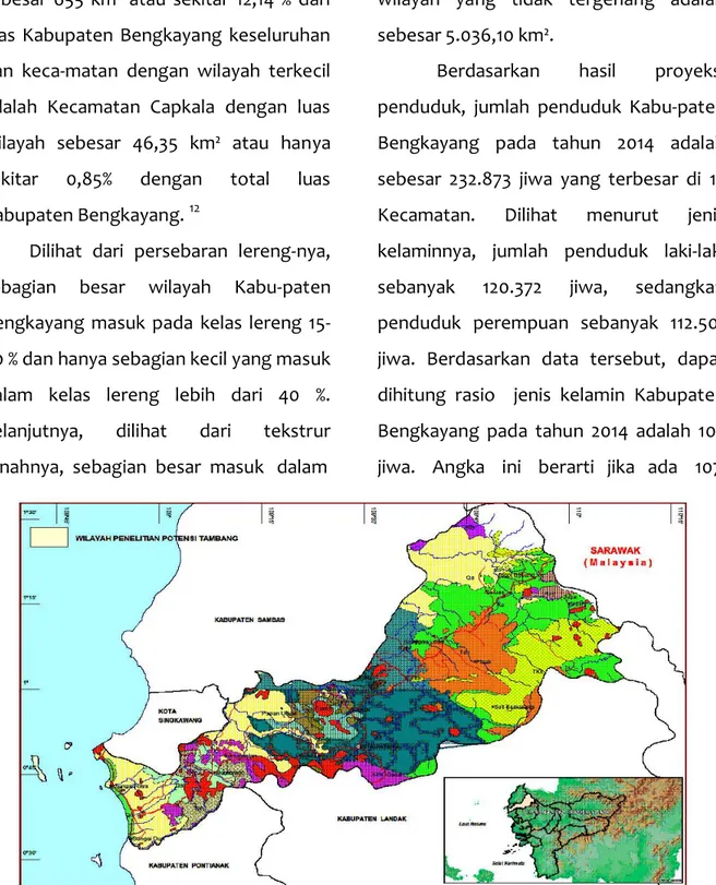 Gambar 2.  Peta Kabupaten Bengkayang 