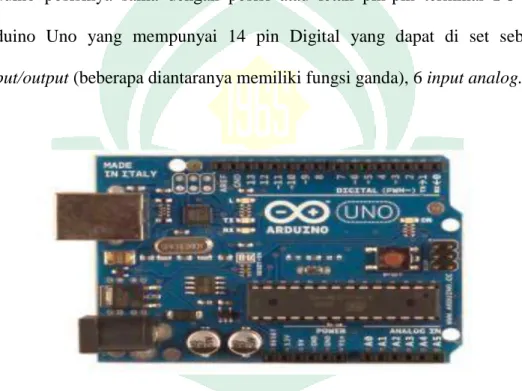 Gambar II.1  Arduino USB (Arduino Uno)  (Yuwono M, 2015:4)   Menggunakan USB sebagai antar muka pemrograman atau komunikasi  komputer