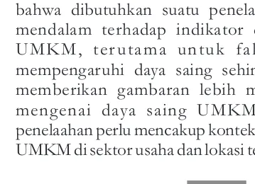 Gambar 1. Model Daya Saing UMKM (Lantu et al, 2015)