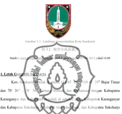 Gambar 3.1. Lambang pemerintahan Kota Surakarta 