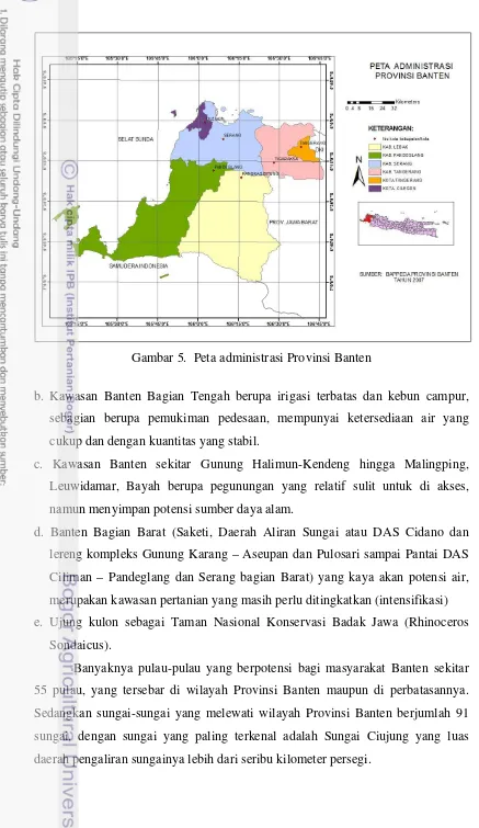 Gambar 5.  Peta administrasi Provinsi Banten 