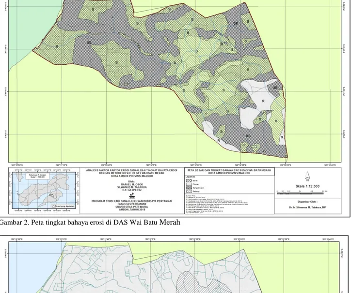 Gambar 3. Peta arahan rehabilitasi lahan di DAS Wai Batu Merah 