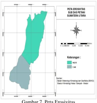 Gambar 7. Peta Erosivitas 