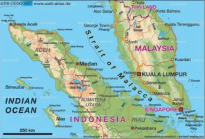 Gambar 1. Peta Selat Malaka 