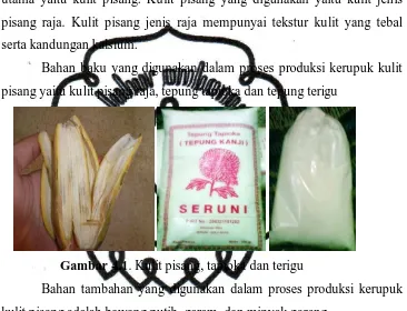 Gambar 4.1. Kulit pisang, tapioka dan terigu 