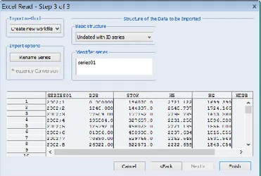 Gambar 5-2 Step import file .xls ke dalam Eviews 