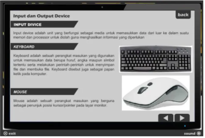 Gambar 4.11 Tampilan menu input dan  output device 