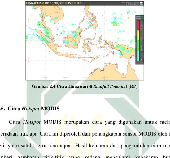 Gambar 2.4 Citra Himawari-8 Rainfall Potential (RP)
