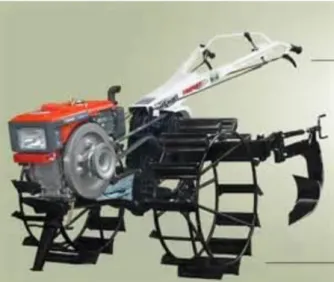 Gambar 5 : Traktor Roda Dua dilengkapi Bajak Singkal 