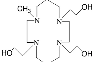 Gambar 1   1,4,8-tris(2-hidroksiethyl)-11-methyl-1,4,8,11-tetra-azasiklotetradekana (L) 