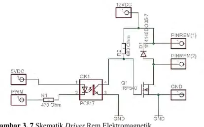 Gambar 3. 7  Skematik Driver Rem Elektromagnetik