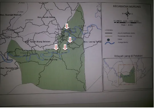 Gambar 4.1 Peta Kecamatan Murung 