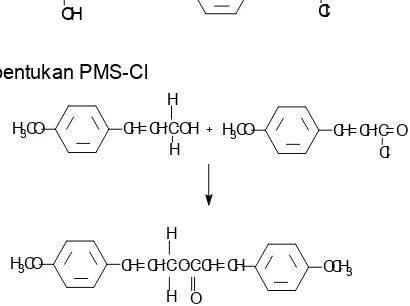 Gambar 1 Reaksi pembentukan PMS-Cl