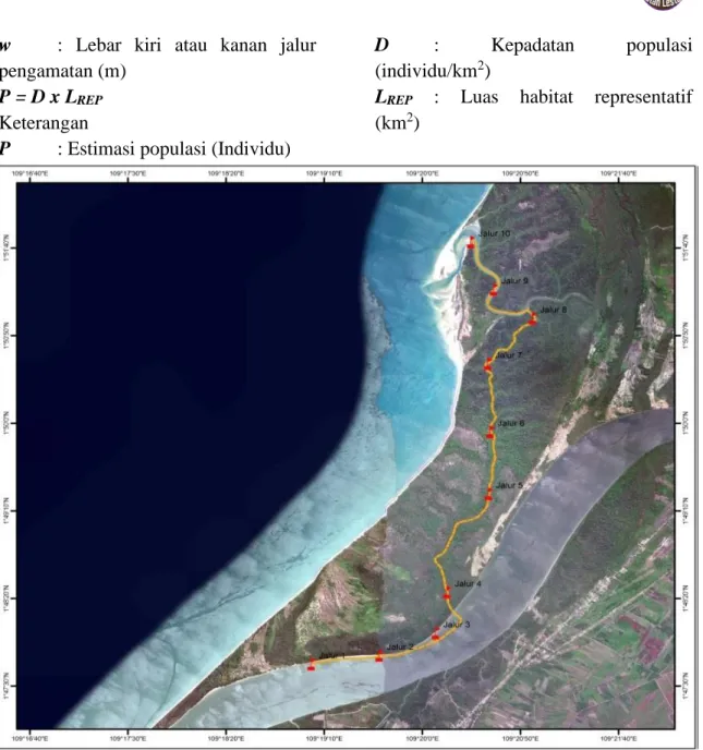Gambar  1.  Peta  Citra  Lokasi  Pengamatan  Bekantan  di  TWATB,  Paloh.  (Image  Map of Bekantan Observation Location in TWATB, Paloh) 