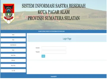 Gambar 4. Halaman Input Sastra Besemah 