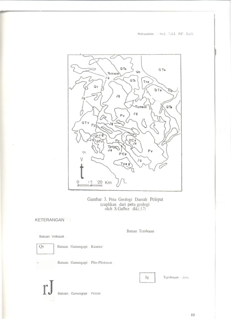 Gambar 3. Peta Geologi Daerah Pelepat