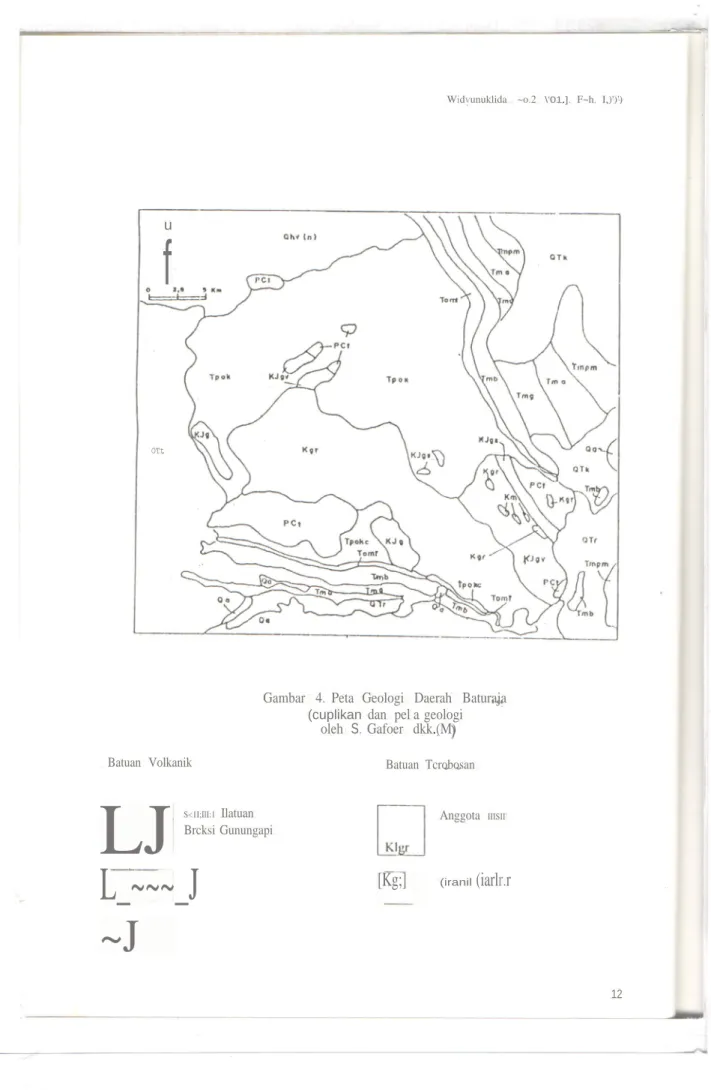 Gambar 4 . Peta Geologi Daerah Baturaja