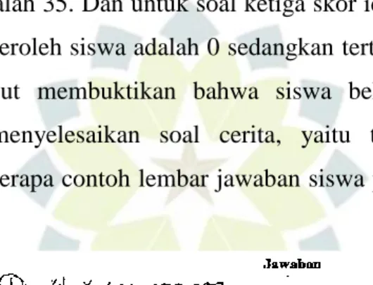 Gambar 1. 1 Jawaban Siswa 1 