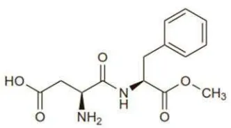 Gambar 1. Struktur kimia dari Aspartam (Butchko, 2001). 