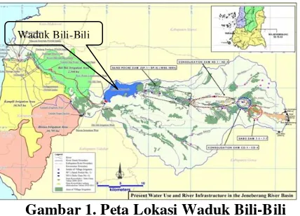 Gambar 1. Peta Lokasi Waduk Bili-Bili 