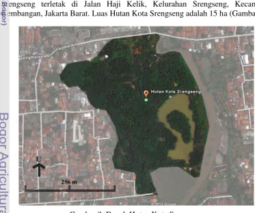 Gambar 9. Denah Hutan Kota Srengseng 