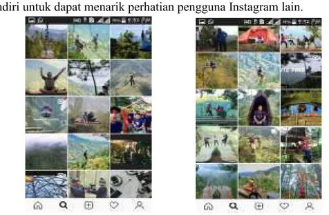 Gambar 1. Unggahan Foto Objek Wisata pada akun instagram  @dantepine (22 November 2017) 