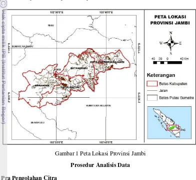 Gambar 1 Peta Lokasi Provinsi Jambi 