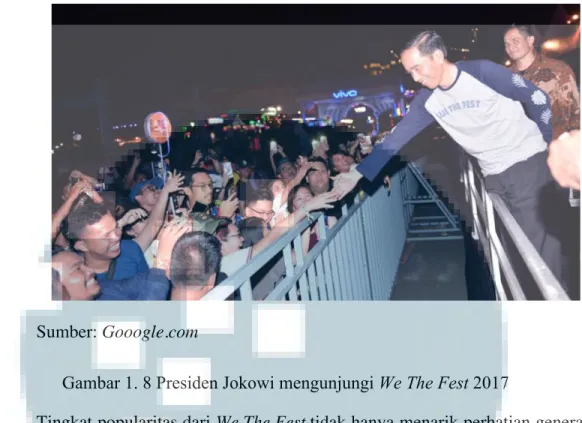 Gambar 1. 8 Presiden Jokowi mengunjungi We The Fest 2017 