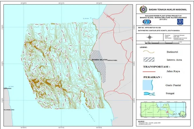 Gambar 7. Kondisi Kontur Batimetri di Site Vicinity [1,8] . 