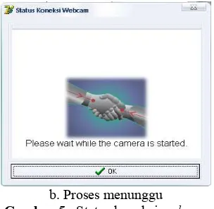 Gambar 5.  Status koneksi webcam 