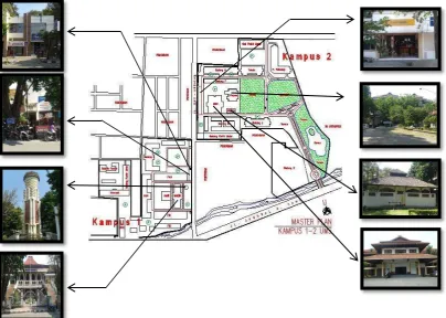 Gambar 1. 1 Site Lokasi Kampus 1 & 2 