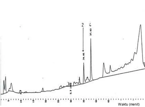 Figure 4. HPLC profile of tempe laboratory.