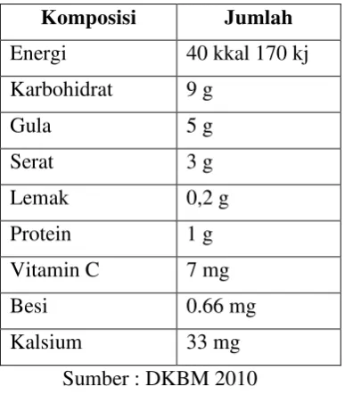 Tabel 2.8 Nilai Gizi Wortel/100 g 