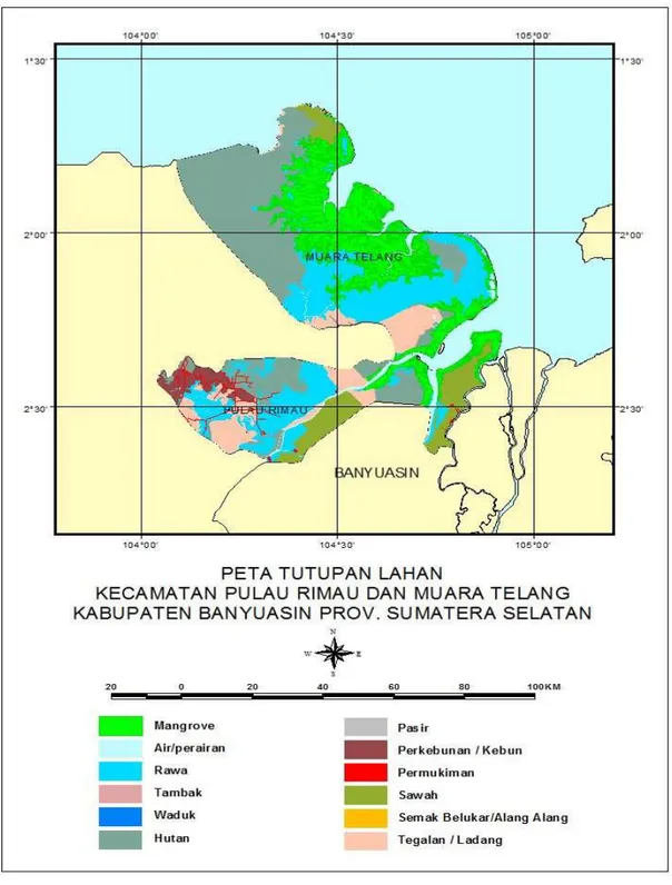 Gambar 1. Peta Tutupan Lahan Kecamatan Pulau Rimau 