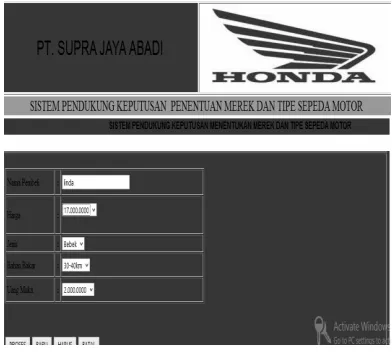 Gambar 12 : Form Input Tambah SPK 