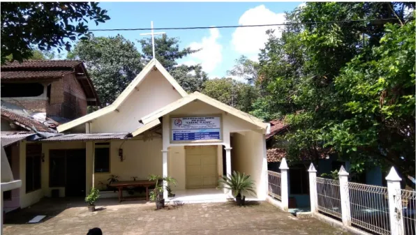 Gambar 12. Gereja Kristen Muria Indonesia (GKMI) Tempat Ibadah Umat  Agama Kristen Desa Plajan 