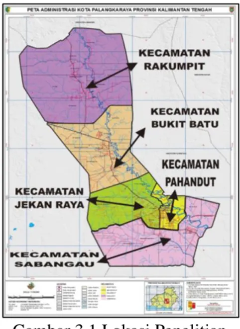 Gambar 3.1 Lokasi Penelitian  (www.Palangkaraya.go.id , 2018) 