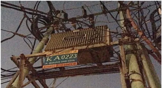Gambar 5.  Kondisi Trafo KA 0223 di jalan Kubu Anyar Legian Kuta 