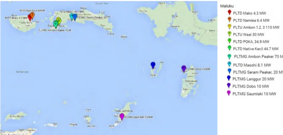 Gambar 4. 2 Pembangkit di Provinsi Maluku 